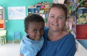 Karen and little boy Shamida Ethiopia
